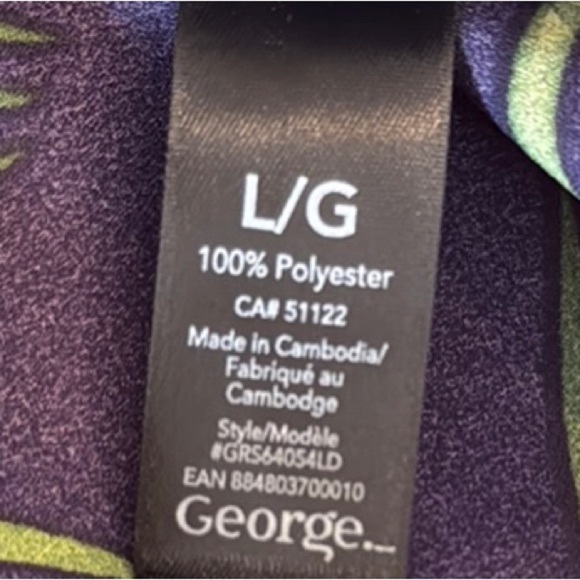 George Navy and Green Leaf Print Tunic - Picture 10 of 12